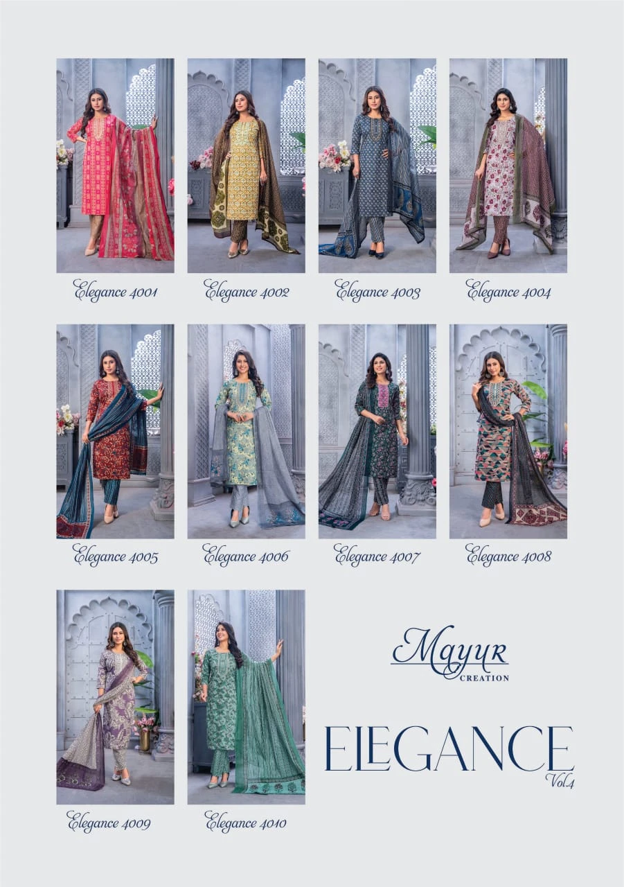 Mayur Elegance Vol 4 Cotton Wholesale Readymade Salwar Suit Catalog — Wholesale Salwar Suits, Mayur Dress wholesale from Surat — view 11